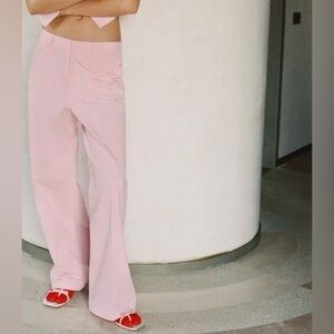 NWT Zara  straight leg pink pants Bloggers Fave Relax Fit XXL